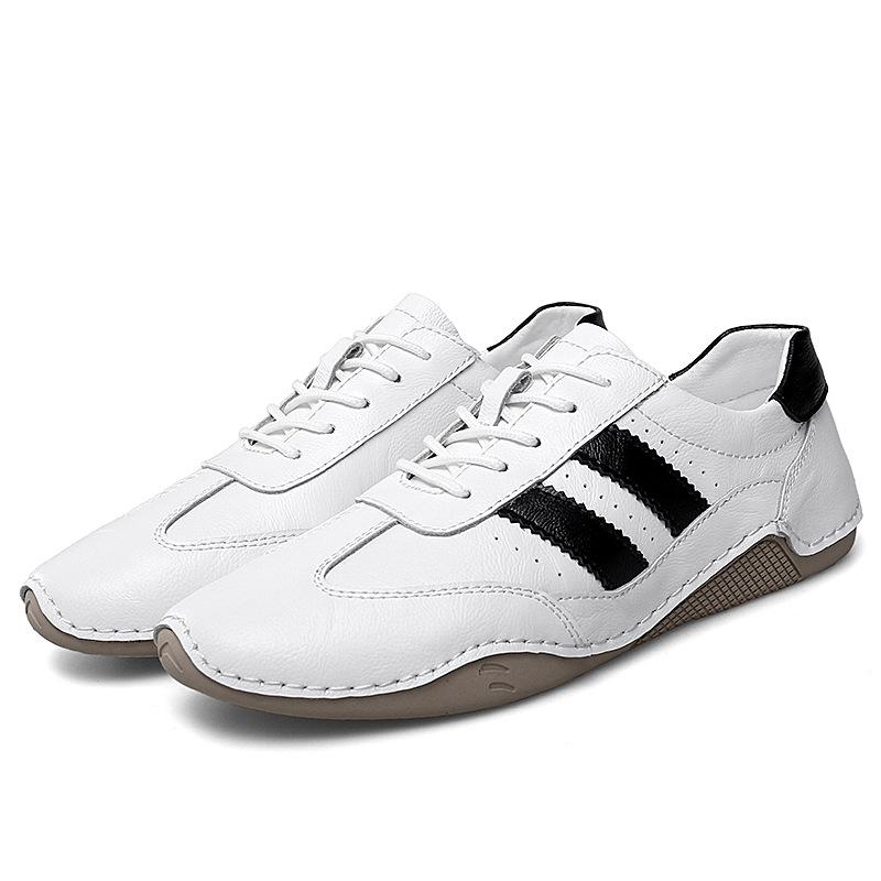 

Мужская обувь большого размера Повседневные туфли-бини из коровьей кожи большого размера Спортивные дышащие трендовые белые туфли Удобные, легкие и комфортные 46 белый