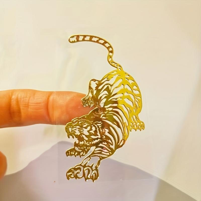 1 Piece Dragon Vs. Tiger Metal Sticker - Suitable for Mobile Phones, Laptops, Cars, Motorcycles, Vibrant Design,Metal Sticker Decoration.
