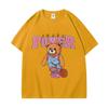Lustiges Basketballbär Inaka Power Print T-Shirt Unisex Damen Mode Übungsstil T-Shirts Sommer Casual 100 % Baumwolle Loses T-Shirt