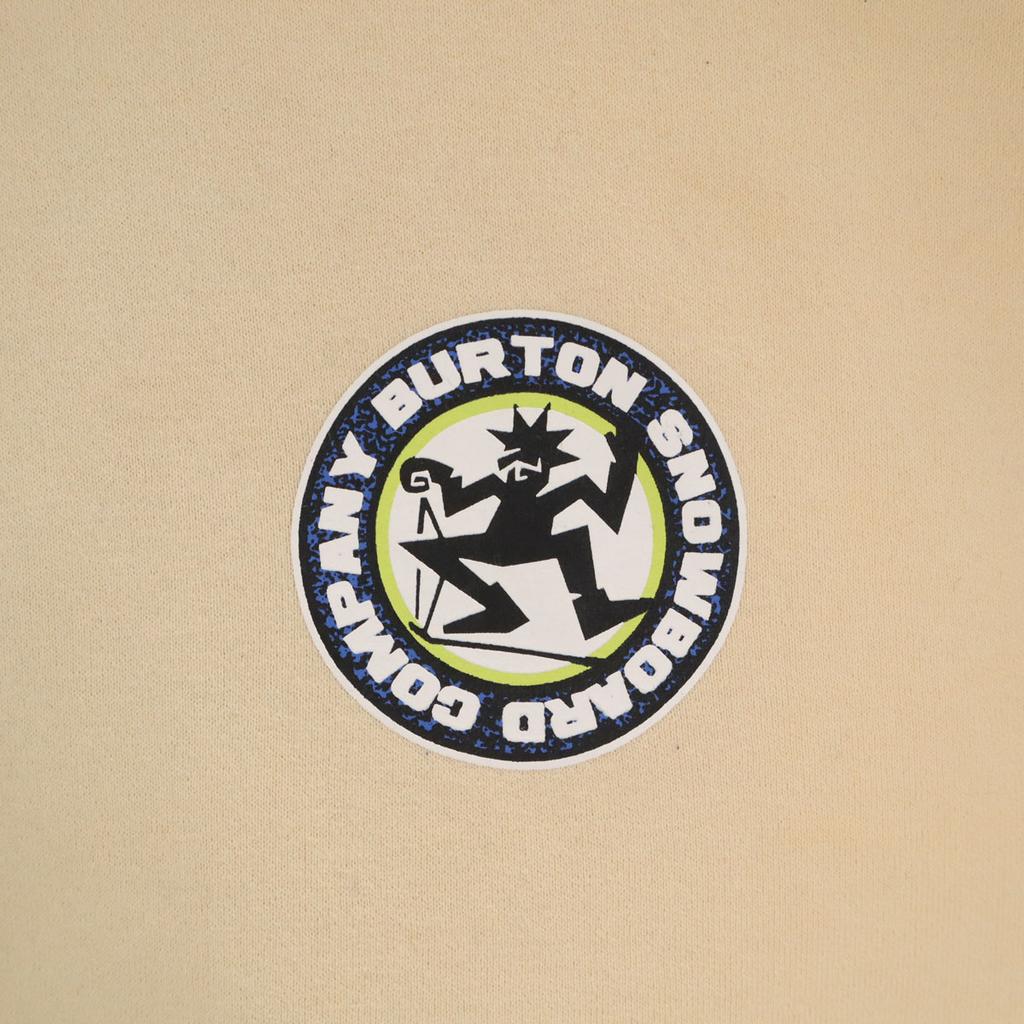 BURTON Long sleeve trainer M cream Brushed back sweatshirt Men's Used