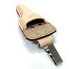 Takumi's Leather Bud Scissors Case, Genuine Leather, Made in Japan, with Hanging Hardware [Suitable for sizes 180mm-200mm], Beige, P-020