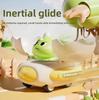 Cartoon Dinosaurier-Ei Kunststoff-Stoßauto Aufprallverformungsfahrzeug Klassisches Spielzeug Kinder Interaktives Lernspielzeug Sommer Outdoor-Spielzeug