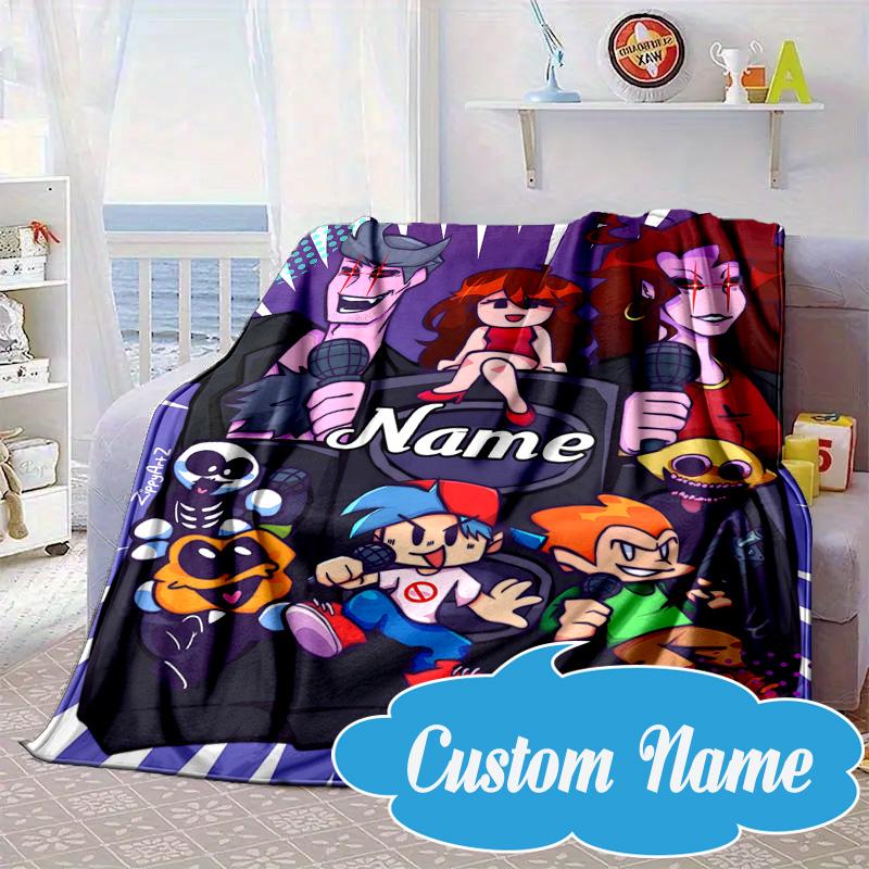 Custom Name Friday night Blanket bed sofa Blanket Flannel Blanket for Camping, Hiking, Picnic Essentials,gift for Fan family