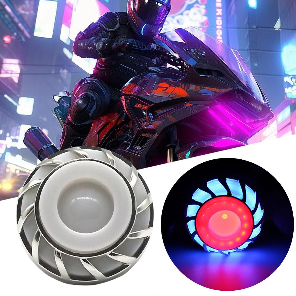 9-12V Rücklicht Bremse Hinten 200ML Angel Eye LED Motorrad Bremsleuchte Buntes Blitzlicht Motorrad LED Blinklicht