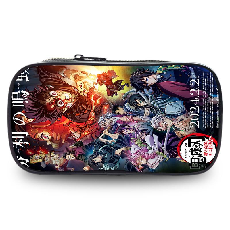 Demon Slayer Large Capacity Oxford Pencil Case For Students Stylish Casual Design