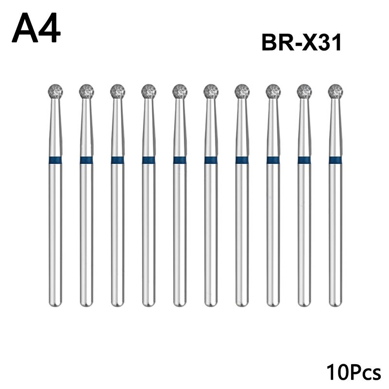 10Pcs/Box Dental Diamond Burs High Speed Handpiece 25Mm Dentist Tool Wear Resistant Lengthening Dentistry Fillings Palatal
