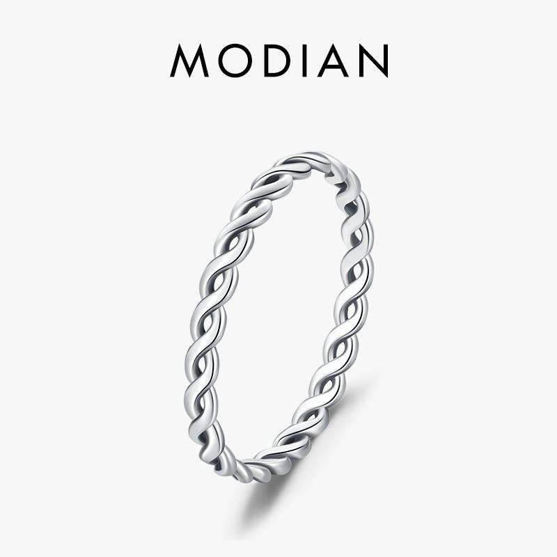 Einfacher 925er Sterlingsilber Textur Gedrehter Dünner Stapelbarer Kleiner Fingerring Für Frauen Vintage Klassisch Feiner Schmuck Geschenke