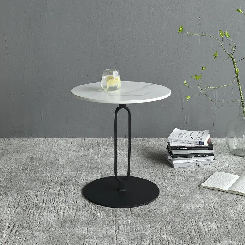 Slate Small Side Corner Table Coffee Table Desk Cabinet Sofa Living Room Balcony Light Luxury Simple Nordic Small Round