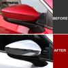 For Mazda 3 M3 Axela -2024 2025 Rearview Mirror Cover Trim Side Door Mirrors Protector Carbon Fiber Accessories Car Styling