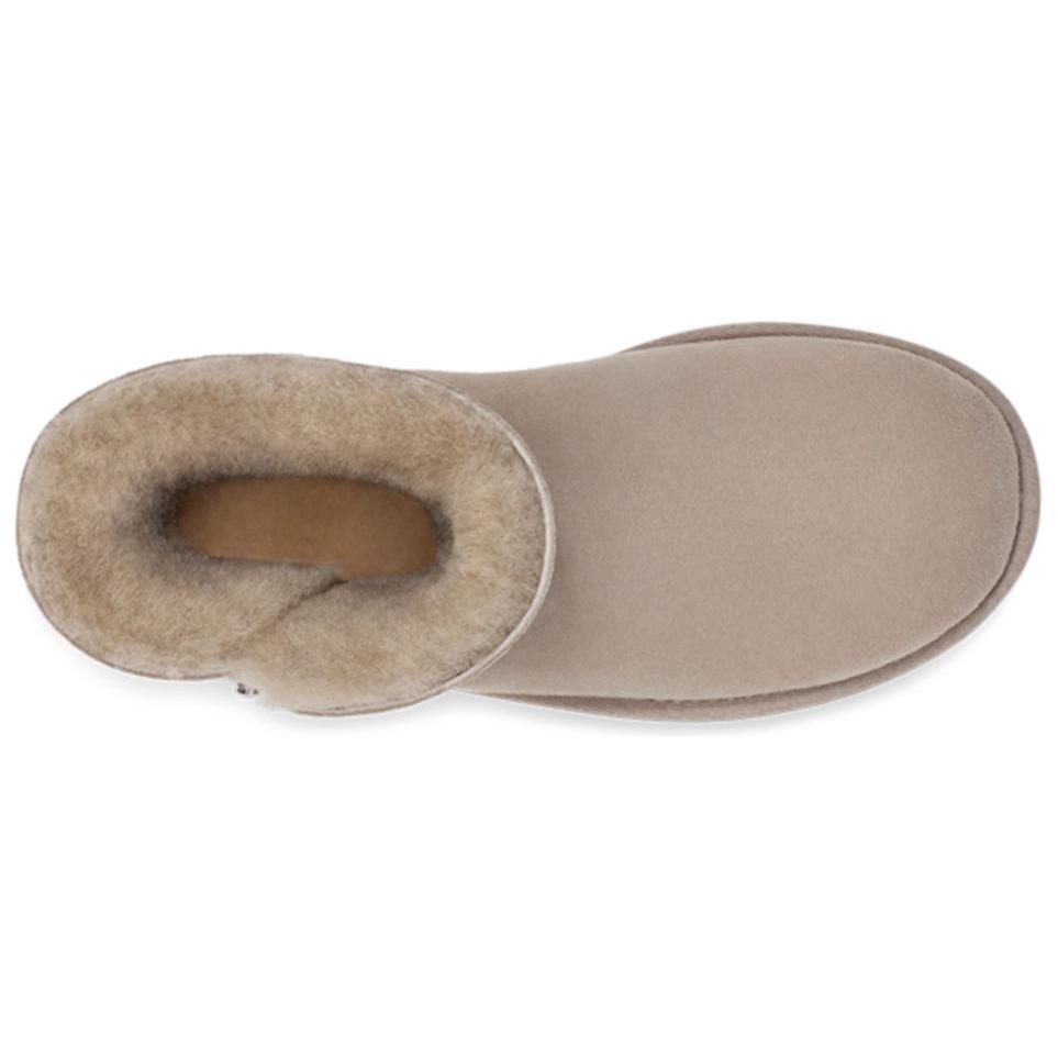 UGG Saueskinn Varm Sklisikker Retro Plysj Allsidige Korte Snøstøvler Dame Støvler Brun 1112481-GOA