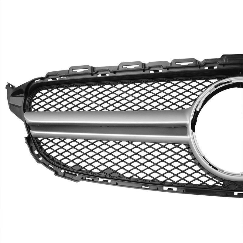 For Chrome Front Upper Grill Grille Fit For 2015-18 Mercedes Benz W205 C300 C200 C43