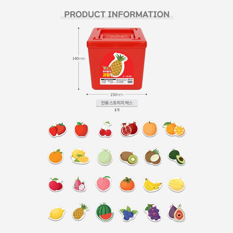 Mino Friends Magnetic Puzzle Series – Fruit / Vehicle / Dinosaur (KC Certified, Made In Korea) (4 Options)