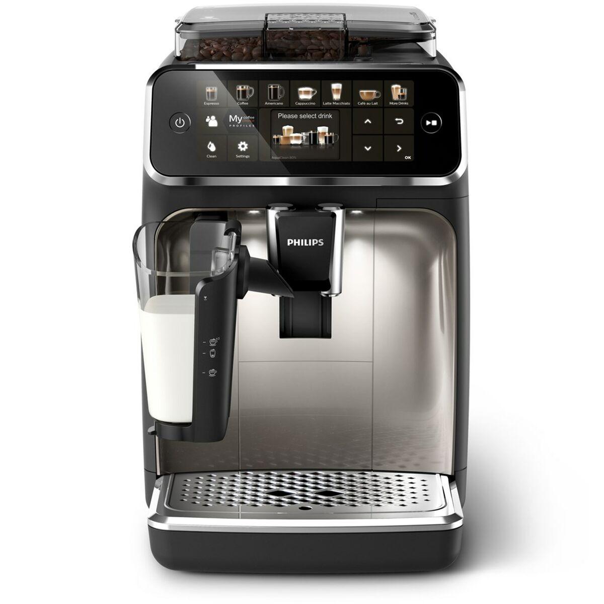 Philips Kaffeevollautomat LatteGo 5400 Serie, Chrom, 12 Spezialitäten | Espressomaschine, LatteGo Milchsystem, einfache Reinigung, 4 Profile, TFT-Display, Keramikmahlwerk (EP5447/90) - Bild 4
