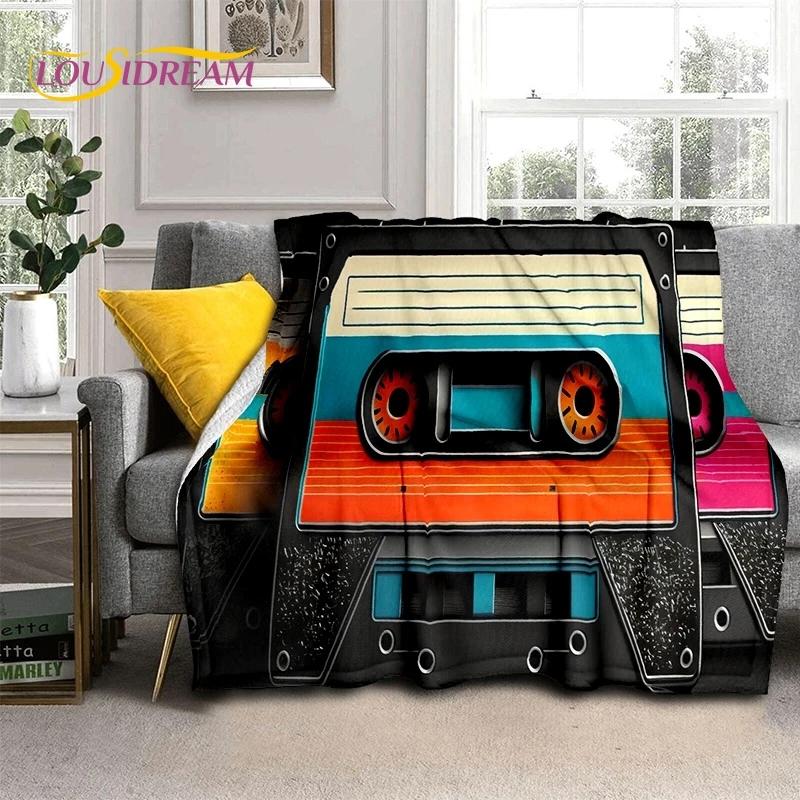 Vinyl Record Music DJ Screen Tape Soft Flannel Blanket for Bed Bedroom Sofa Picnic,Throw Blanket for Cover Outdoors Leisure Gift
