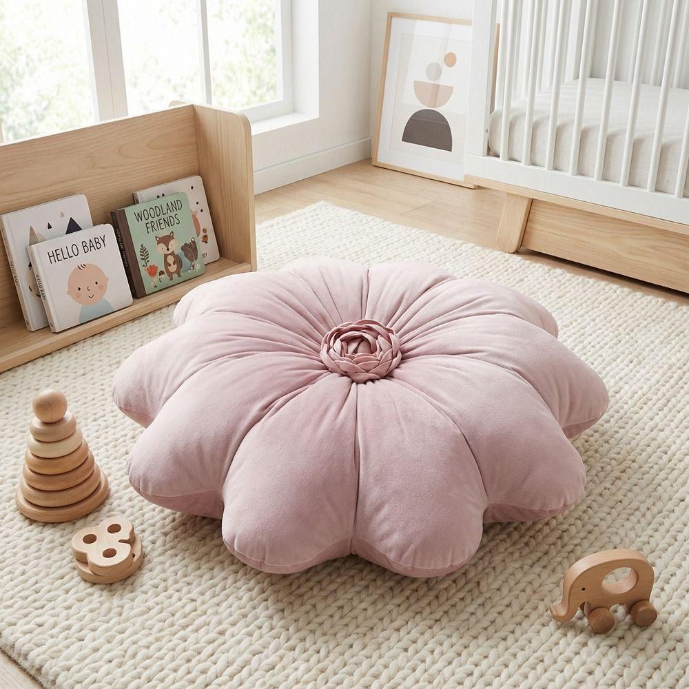 Soft Sunflower Throw Pillow Comfortable Bedroom Pillow Modern Floral Shape Cushion  Couch Accessory