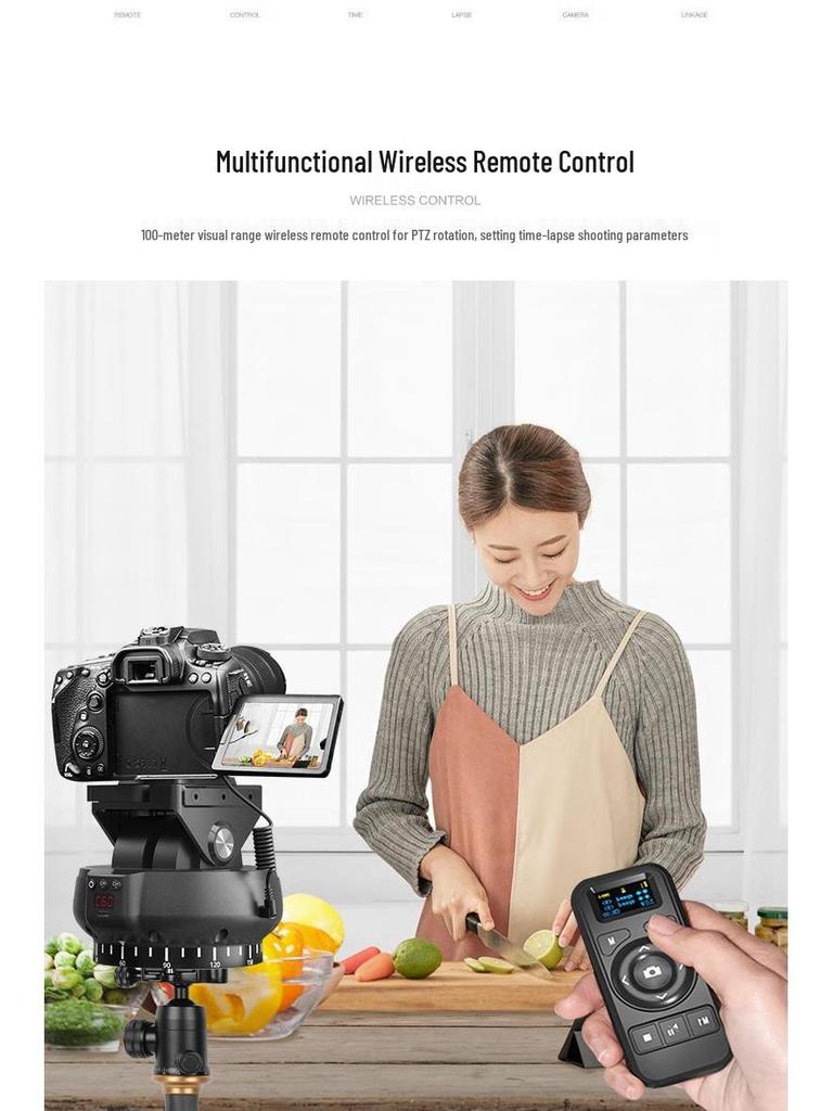 Era Panoramic Electric Pan-Tilt Head: 360° DSLR Camera Time-Lapse Photography with Automatic Rotation