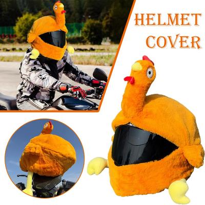 Funny Chicken Turkey Motorcycle Helmet Cover Plush Helmet Accessory For Motorcycle Rider Helmet Decoration Protection Y5X8