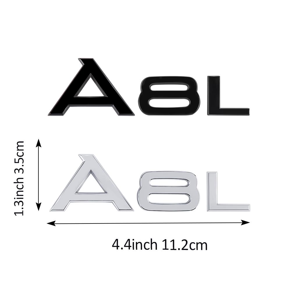 3D ABS A4L A6L A8L Q3 Q5 Q7 Letters Emblem Car Body Rear Trunk Logo Sticker For f2 Q L Series A1 A3 A4 B8 A5 A6 A7 Accessories