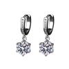 Aishang Tassel Imitation Zircon Six-Claw Two-Carat Earrings Femininity Ear Buckle Earrings