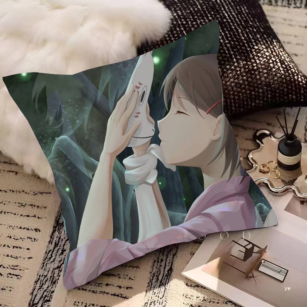 Anime Movie A W-Whisker Away Pillow Case Fashion Square Pillowcase Bedroom Sofa Room Ins Decoration Leisure