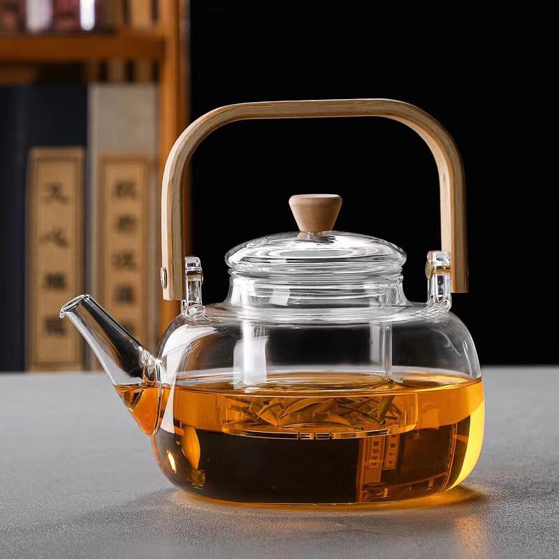 Changbaosen Glass Teapot with Bamboo Handle