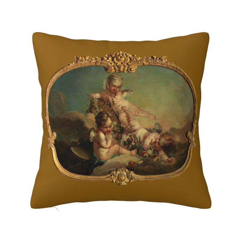 Custom Vintage Rose Victorian Angel Pillow Covers Home Decoration Luxury Cushion Cover Square Pillowcase