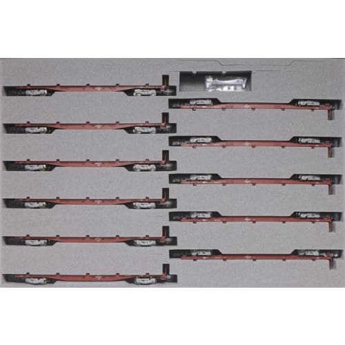 

KATO N Gauge Koki 50000 (Gray Bogie) Container-less 11-Car Set 10-1317 Model Railroad Freight Car