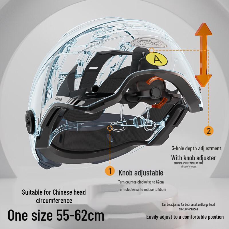 Capacete YEMA 370S de Meio Rosto para Veículos Elétricos de Verão