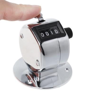 Zählwerk Manuell Klicker 4-stellige Nummer Handheld Mechanisch Runden Zähler für Personen Zählen Golf Stricken Sport M4YD