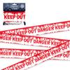 6CM Halloween Warning Tape Signs Halloween Props Window Prop Party Danger Warning Line Halloween Decoration Witch Balloons