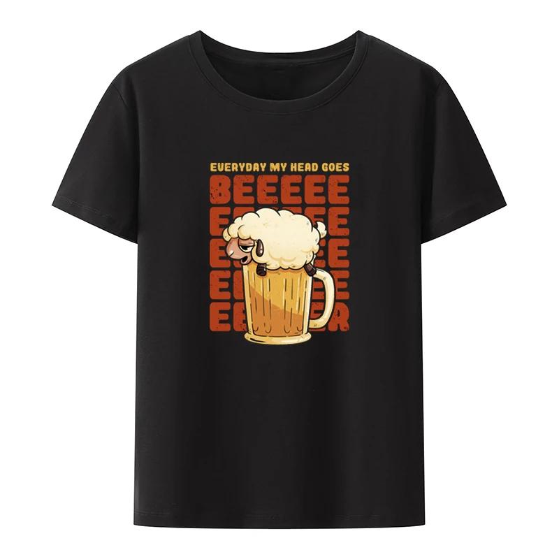 The Beers Graphic Printed Funny Tee T Shirt for Men Clothing Comfortable Breathable T-shirts Camisetas Camisa Loose Novelty Cool