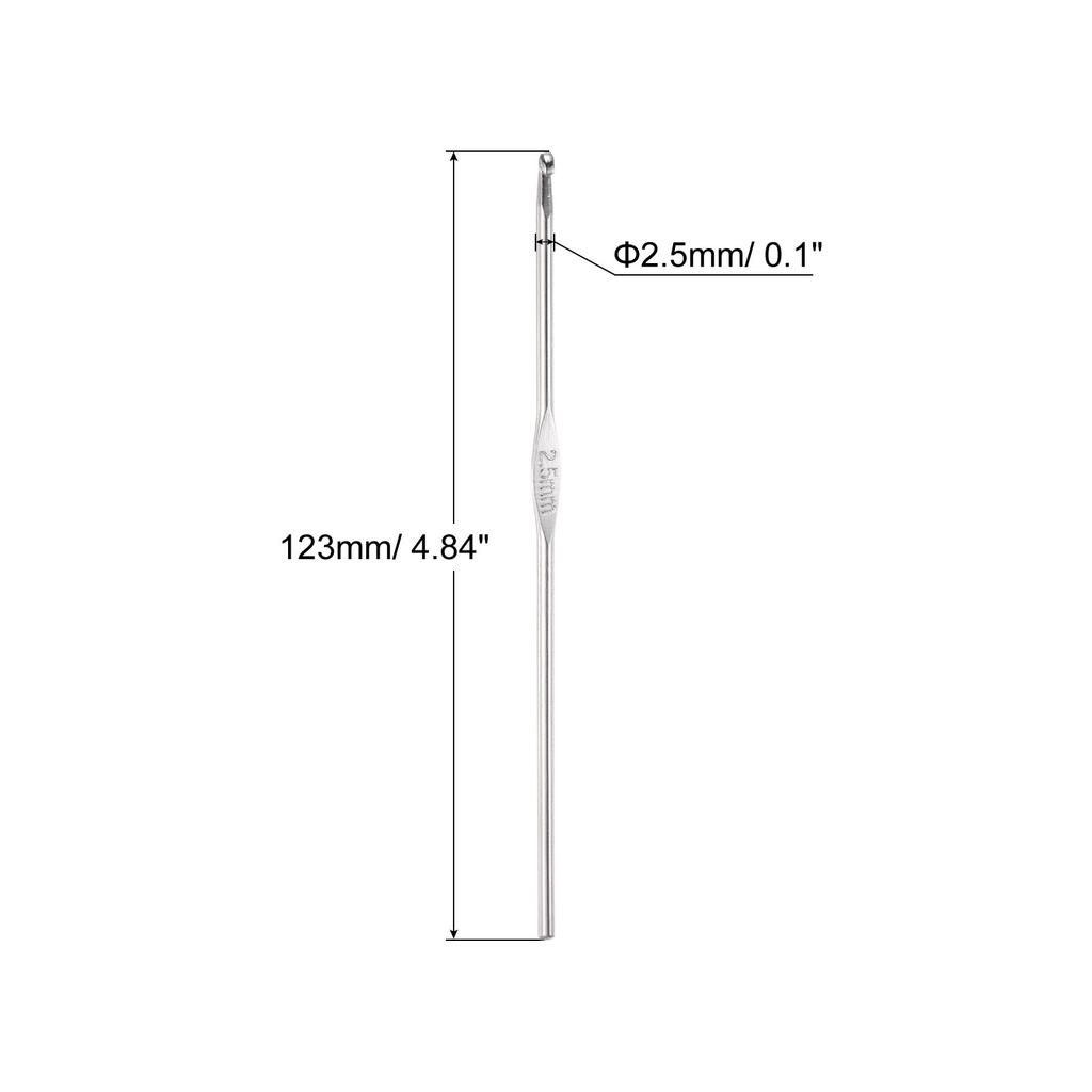 10 Stück Häkelnadeln aus Edelstahl 0,5 mm-3 mm Stricknadeln Gerade Häkelnadel für DIY Weben Nähwerkzeuge Handwerk Garn