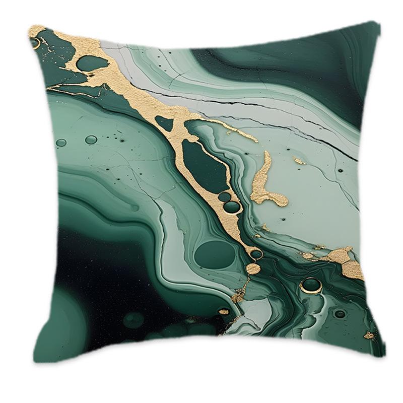 New Green Marble Gilt Series Pillows, Comfortable and Soft, Car Home, Bedroom, Bedside Pillows, Cushions