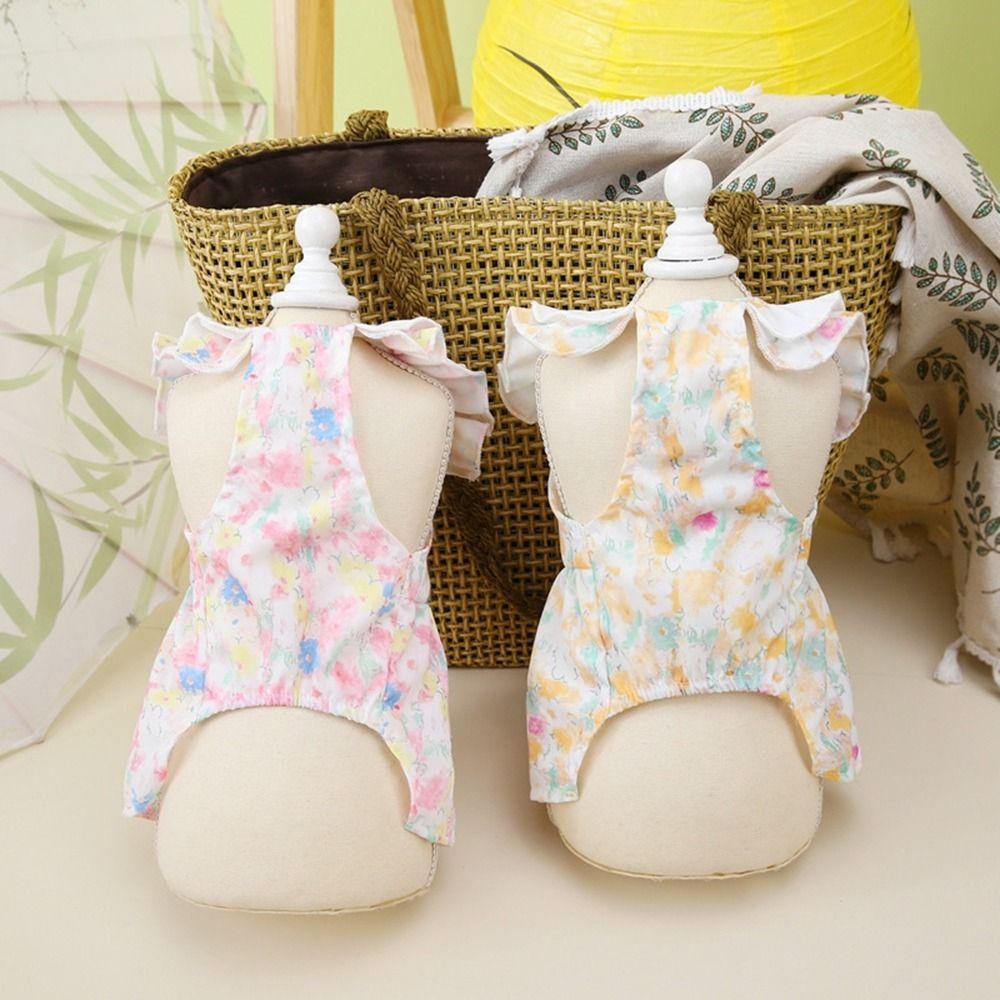 Reusable Dog Princess Dress Breathable Summer Dog Dress Lovely Puppy Clothes  Summer