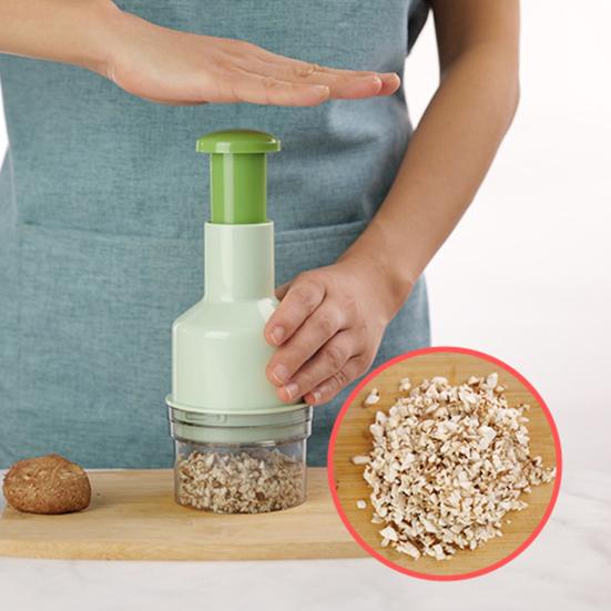Garlic Pounder Sharp Blade Multifunctional Manual Rotation Grinding Manual Onion Chopper Garlic Crusher Kitchen Gadget