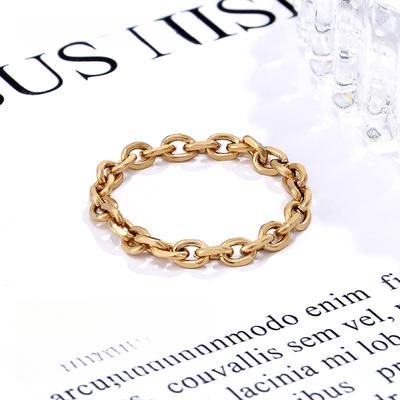 French Premium Chain Ring Soft Chain Titanium Steel Electroplating Women's Niche Simple Fashion Accessories