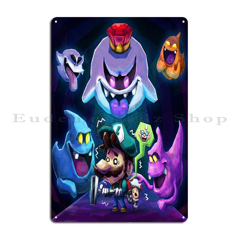 Luigi’S Mansion: Neville Portrait Metal Signs Wall Mural Kitchen Design Wall Decor Tin Sign Posters