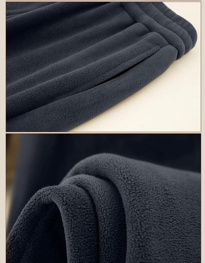 Herren Schwergewicht Fleecegefütterte Hose - Winter Freizeit Sport Schweißhose