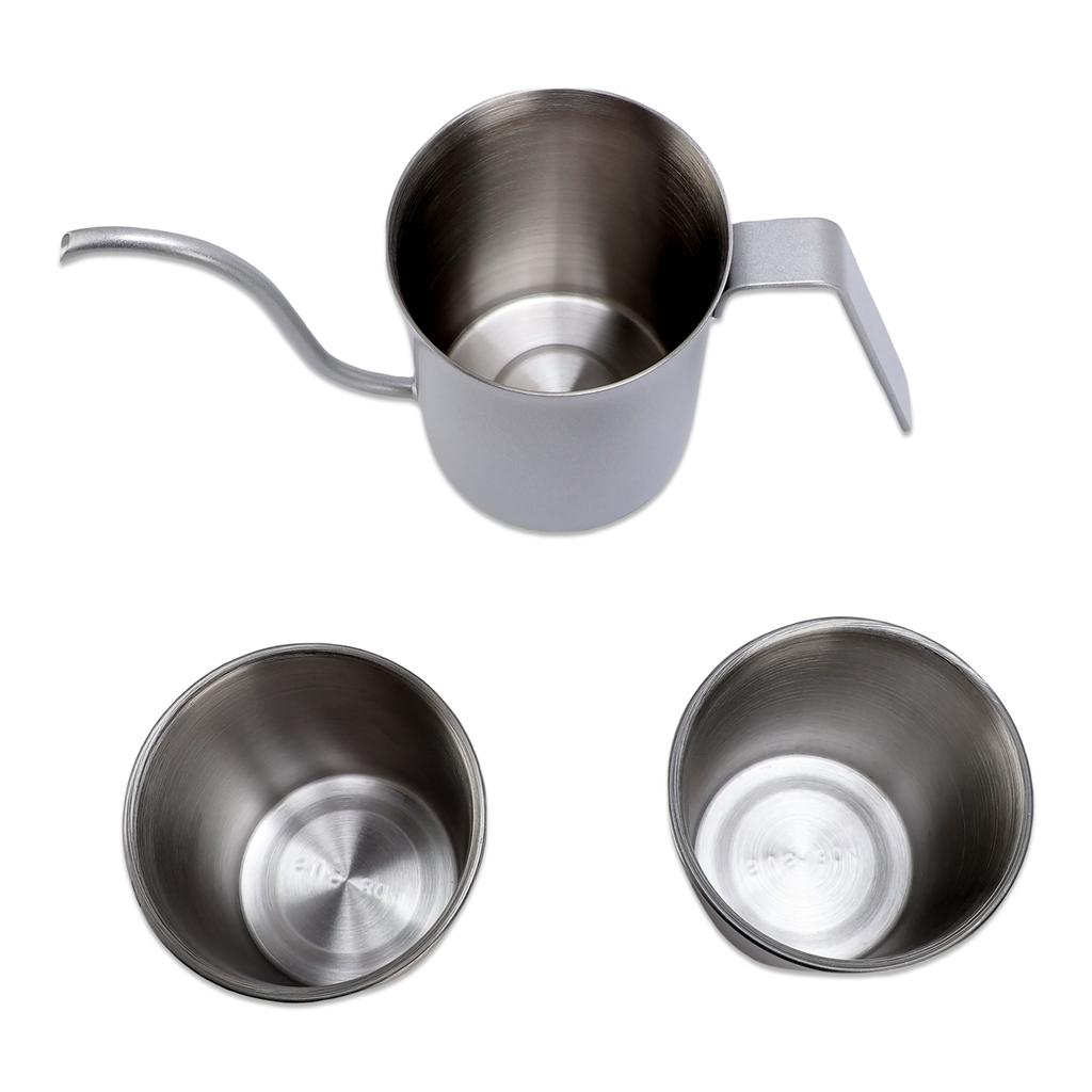 Mini Coffee Pot Mug Set Stackable 380ml Drip Coffee Pot 2 250ml Camping Coffee Mug Stainless Steel For Outdoor Portable