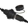 USB2.0 IP67 Waterproof Cable Extension Connector Double Head Coupler Adapter Male To Female Socket Plug Panel Mount, with Waterproof/Dust Cap, with