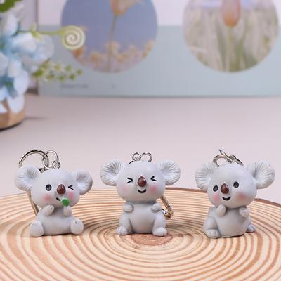 Cute 3D Otter Koala Flamingo Animal Keychains Key Ring For Women Men Cartoon Pendant Bag Key Holder Accessories