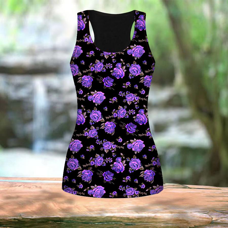 Stampa Peonia Arancione 3D Magliette Sportive Estive Stampate da Donna per Allenamento Yoga Palestra Taglie Forti Canotte