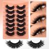 7 Pairs Of High Imitation Mink Hair False Eyelashes Dense Curled Simulated Eyelashes