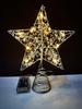 Wrought Iron Luminous Glitter Treetop Star Christmas Decoration