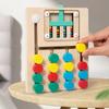 Montessori Holzfarben Zuordnungs-Puzzles Vorschul-Lernspielzeug Zuordnungs-Denkspiele Logikspiel für Kinder