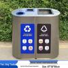 Commercial Large Stainless Steel Outdoor Trash Can for Parks and Streets