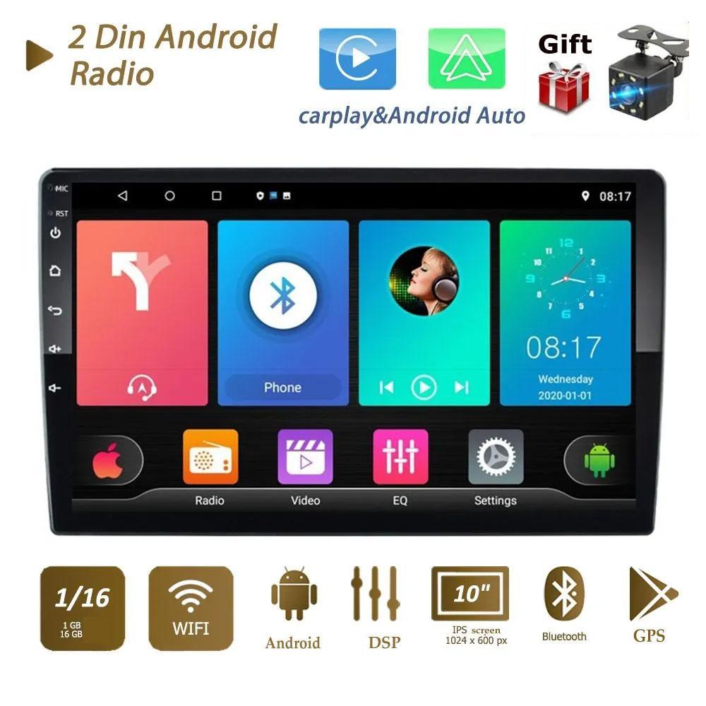 Car Radio GPS 2 Din Android Carplay Universal 10" For Volkswagen Nissan Hyundai Toyota Multimedia Player