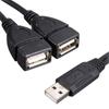 Useful High Speed Connector USB 2.0 Hub Male To Dual Female Y Splitter Cable Adapter