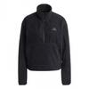 Womens/Ladies Embroidered Logo Half Zip Long-Sleeved Sweatshirt