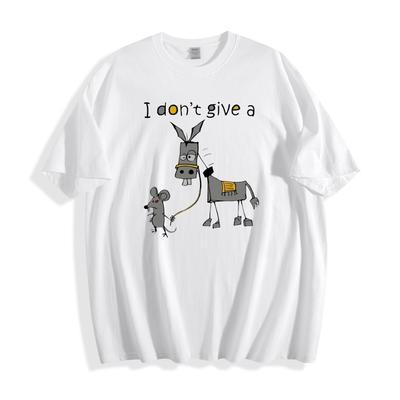 Camiseta unisex con diseño de burro y ratón - Diseño divertido de dibujos animados